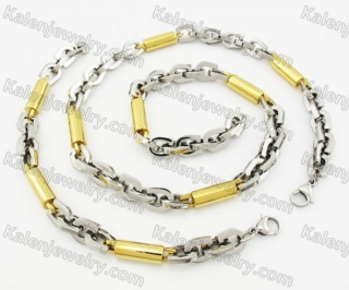 Stainless Steel Necklace and Bracelet Set KJS100072