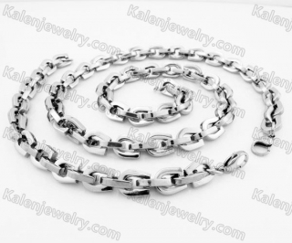 Stainless Steel Necklace and Bracelet Set KJS100073
