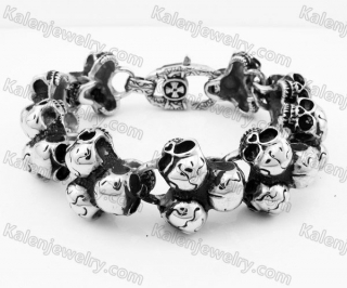 Stainless Steel Skull Bracelet KJB550156