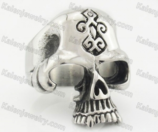 Stainless Steel Skull Ring KJR680002