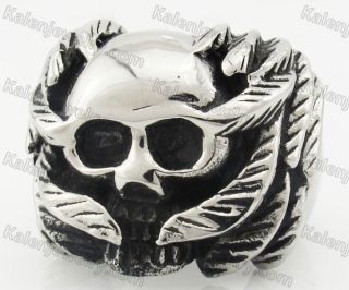 Stainless Steel Skull Ring KJR680003