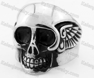 Stainless Steel Skull Ring KJR680007