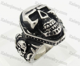 Stainless Steel Skull Ring KJR680012