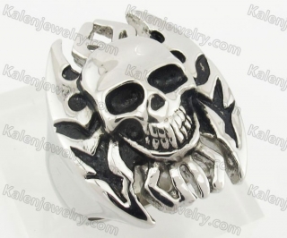 Stainless Steel Skull Ring KJR680013