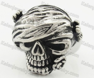 Stainless Steel Skull Ring KJR680014