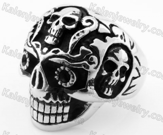 Stainless Steel Skull Ring KJR330165