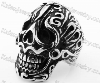 Stainless Steel Skull Ring KJR330167