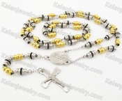 Steel Beads Chain with Cross Necklace KJN750034