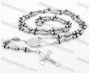 Steel Beads Chain with Cross Necklace KJN750036