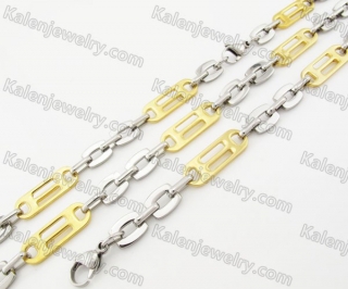 Steel Bracelet and Necklace Set KJS750001