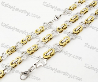 Steel Bracelet and Necklace Set KJS750002