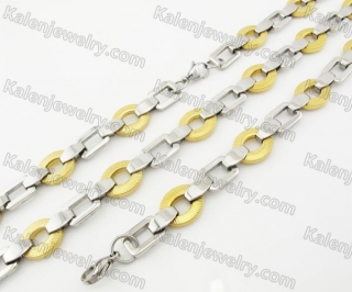 Steel Bracelet and Necklace Set KJS750005