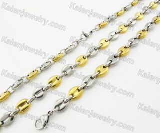 Steel Bracelet and Necklace Set KJS750006