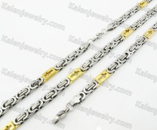 Steel Bracelet and Necklace Set KJS750007
