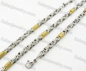Steel Bracelet and Necklace Set KJS750008