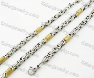 Steel Bracelet and Necklace Set KJS750008