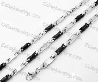 Steel Bracelet and Necklace Set KJS750015