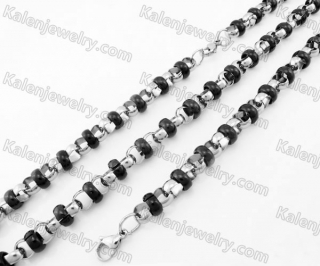 Steel Bracelet and Necklace Set KJS750017