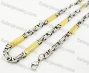 Steel Bracelet and Necklace Set KJS750018