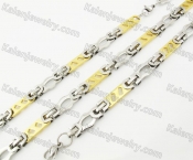 Steel Bracelet and Necklace Set KJS750019