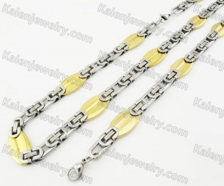 Steel Bracelet and Necklace Set KJS750020