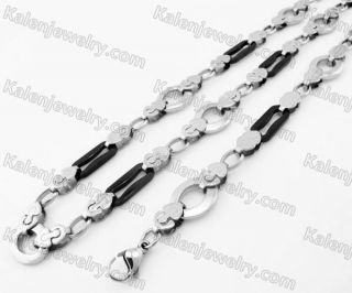 Steel Bracelet and Necklace Set KJS750024