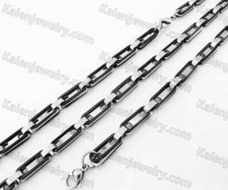 Steel Bracelet and Necklace Set KJS750026