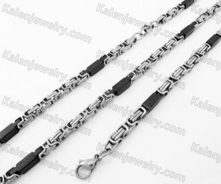 Steel Bracelet and Necklace Set KJS750027