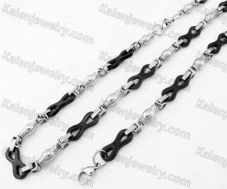 Steel Bracelet and Necklace Set KJS750028