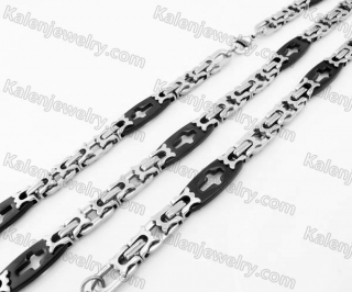 Steel Bracelet and Necklace Set KJS750031