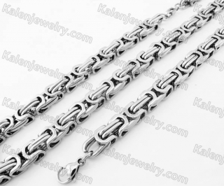 Steel Bracelet and Necklace Set KJS750039
