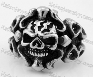 Stainless Steel Skull Ring KJR350340