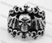 Stainless Steel Bat Skull Ring KJR350341
