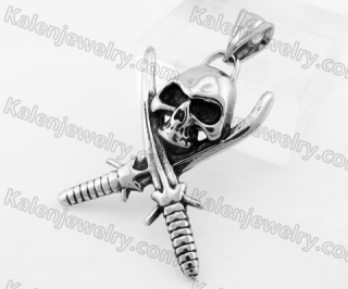 Stainless Steel Skull Pendant KJP170755