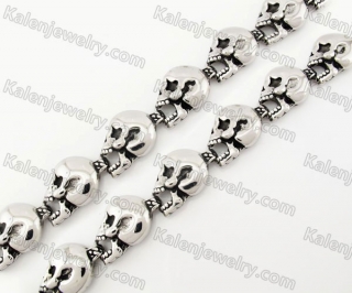 Stainless Steel Skull Necklace KJN170049