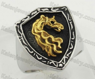Stainless Steel Horse Ring KJR090385