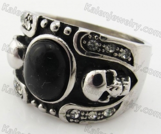Stainless Steel Skull Ring KJR090400
