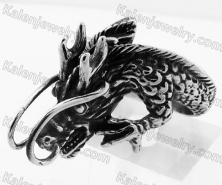 Stainless Steel Dragon Ring KJR370562