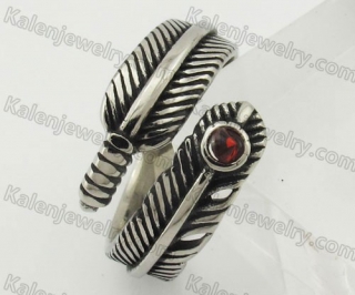 Steel Feather Ring KJR370593