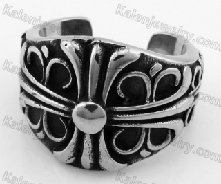Steel Floral Ring KJR370600