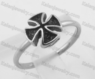 Stainless Steel Iron Cross Ring For Girls KJB490002-2