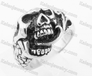 Stainless Steel Skull Ring KJR010331