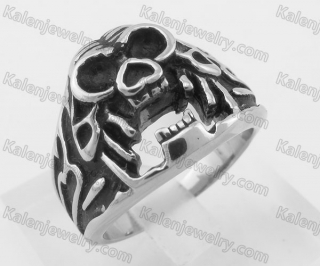 Stainless Steel Skull Ring KJR010332