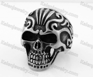 Stainless Steel Skull Ring KJR370621