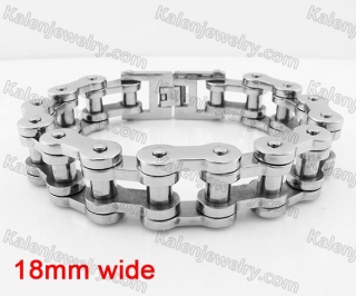 18mm wide Steel Bicycle Chain Bracelet KJB360024