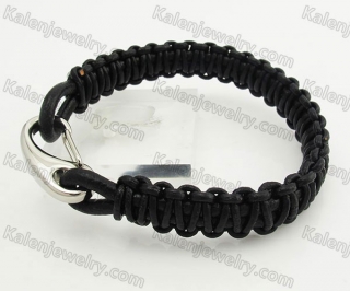 Stainless Steel Leather Bracelet KJB490007