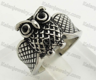 Stainless Steel Owl Ring KJR170059