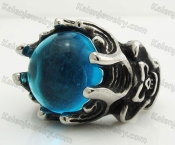 Stainless Steel Blue Stone Ring KJR350382