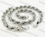 Steel Bracelet and Necklace Set KJS550805
