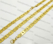 Steel Bracelet and Necklace Set KJS750046